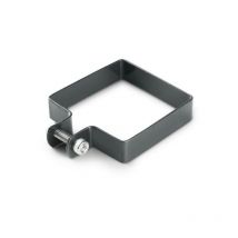 Collier de fixation carré 60 x 60 mm pour portillon grillagé Gris anthracite