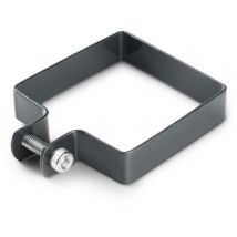 Easycloture – Collier De Fixation Carré 60 X 60 Mm Pour Portillon Grillagé – Acier Galvanisé – Hauteur 20 Mm – Fixation Directe Sans Scellement