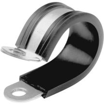 Norma - Fix Collier Pour Tube Vissable 9418912016 Plage De Ø Du Faisceau 16 Mm (max) Avec Profilé De Protection En Chloroprène Argent, Noir 1 Pc 