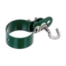 FP - Collier de serrage pour poteau grillage contreventement.vert 48mm (Par 10)