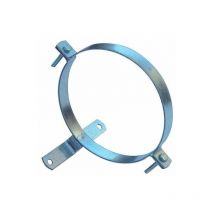 Collier de serrage pour tuyau de poêle galvanisé avec support 150 mm.