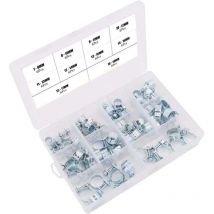 Collier de serrage,Lot de 60 mini colliers de serrage pour tuyau à essence diesel 10 tailles
