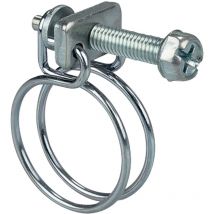 Collier double fils acier 2 pièces Boutté pour tuyau de Ø25 mm