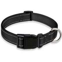 Bluedeer - Collier pour Chien, Collier en Nylon Réfléchissant Réglable Classique avec Rembourré Doux Respirant Mesh, Collier avec Étui AirTag pour