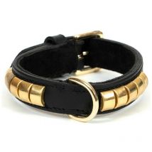 Collier pour chien Gloria dune noir or (35 x 2 cm)