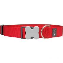 Collier réglable Red Dingo Basic - Gros chiens - Couleur : Rouge