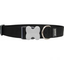 Collier réglable Red Dingo Basic - Gros chiens - Couleur : Noir