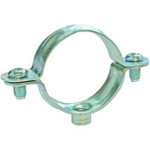 Collier de fixation simple pour plomberie Ø40 (x5) - Acier nickelé
