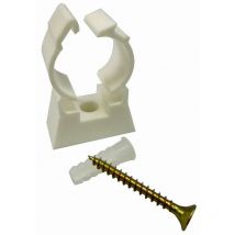 Noyon&thiebault - Collier simple en plastique pour fixation de tube multicouche nu ø 16 mm Vis de fixation et cheville fournies Sachet 10 pces