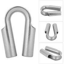 Collier tubulaire en acier inoxydable avec engrenage, câble d'acier collier de coeur de poulet tubulaire collier rond 6mm