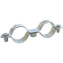 Collier de fixation double - Pour tube Ø22 mm - Sachet 2 pièces