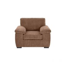 Luxury Life - Collingdale Jumbo Cord Fabric Armchair in Coffee