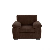 Luxury Life - Collingdale Jumbo Cord Fabric Armchair in Chocolate