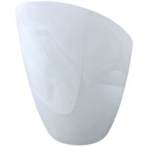 Ltde - coloma Matte Weiße Glas-Alabaster-Stil-Tulpe 10x12cm Öffnung 3cm