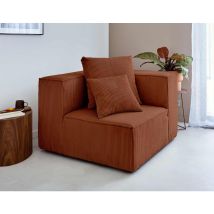 Colombine – beidseitig montierbares sitzelement – aus cord - terrakotta
