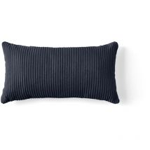 Colombine - coussin - en velours côtelé - 32x63 cm - bleu nuit
