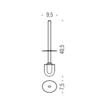Manico con ciuffo land cromo codice prod: B28580CR - Colombo Design