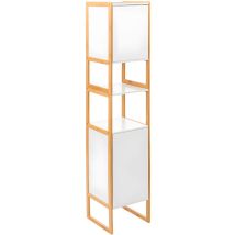 Five Simply Smart - Colonna Armadio 2 Ante Da Bagno 33x33x170cm Bianco