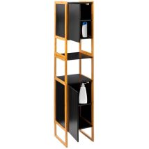 Five Simply Smart - Colonna Armadio 2 Ante Da Bagno 33x33x170cm Nero