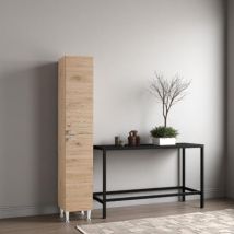 Bluelife - Colonna A Terra Onda In Melaminico 196h 2 Ante Quercia Naturale
