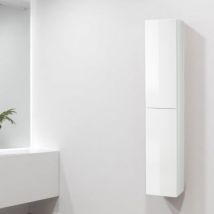 Colonna bagno sospesa 160 h cm reversibile giglio finitura Bianco Lucido