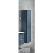 Bluelife - Colonna da bagno reversibile moderna artico a 2 ante blu