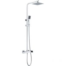 Greenice - Colonna doccia con monocomando Modello fiyi Getto di dimensioni standard Colore grigio finitura cromata [imex ]