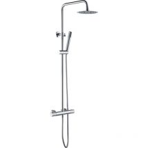 Imex - Colonna Doccia con Termostato Modello line Soffione di dimensioni Standard Colore Grigio Finitura Cromata [ ]