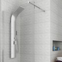 Laneri - Colonna doccia idromassaggio pannello doccia acciaio inox 4 vie mod. Alaska
