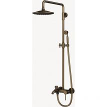Lookshop - Colonna doccia in ottone antico con doccetta e bocca d'erogazione