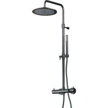 Pollini Acqua Design - Colonna doccia meccanica modello tondo colore nero opaco Pollini Jessy 40P10264B0NO Nero opaco