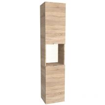 Le Quai Des Affaires - Säule 2 Türen + 1 Nische / Eiche gebleicht/ 35x33x165