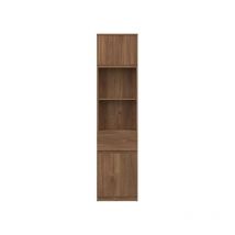 Colonne 2 portes battantes 1 tiroir Bois marron - qiz - l 47.5 x l 37 x h 194 cm