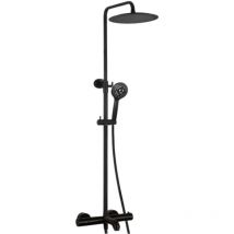 Paini France Robinetterie - Colonne bain douche thermostatique paini Ruby Noir Mat