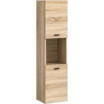 Chb Collection - Colonne 2 Portes 30x29x125 Cm Décor Chêne - Bostoz