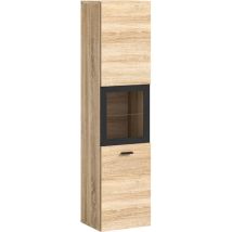 Chb Collection - Colonne 1 Porte Vitrée 30x29x125 Cm Décor Chêne - Bostoz