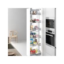 Colonne coulissante flat. Devant 300-350mm. Hauteur reglable 1200/1600mm. 4 corbeilles. - talla