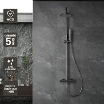 Imex Products - Colonne de Douche anti-calcaire Thermostatique Black Gun Métal imex napoles BTN047/BGM