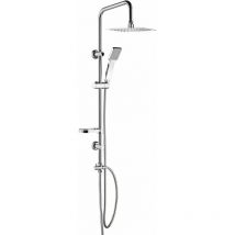 Colonne de douche carrée sans mitigeur Damast Smart relax q 12445 Chromé