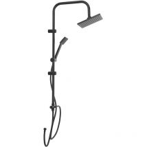 Colonne de douche complète en design carré noir mat