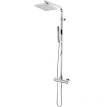 Pro Et Discount - Colonne de douche design carre Robinet Mitigeur thermostatique chrome