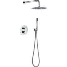 Imex - Colonne de douche encastrée avec thermostat Modèle line Pomme de douche de taille standard Couleur gris finition chromée [ ]