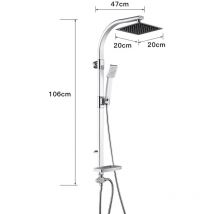 Haloyo - Colonne de Douche Ensemble de Douche Chromé Système de Douche Robinetterie Kit de Douche 2047106cm