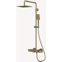 Kroos - Colonne de douche et bain thermostatique - Doré brossé