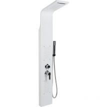 Haloyo - Colonne de Douche Hydromassante en Acier Inox ,Panneau de Douche,Robinet de douche,140 x 20 x 7cm,blanc