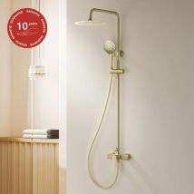 Poalgi - Colonne de douche mécanique avec barre extensible sky bath or brossé pvd série glory