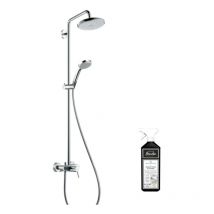 Hansgrohe - Colonne de douche méecanique Croma 220 chromée + nettoyant Briochin