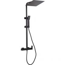 Colonne de douche mitigeur manzo noir mat 20 cm x 20 cm