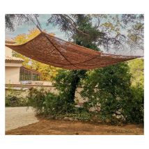 Loren's - Voile d'ombrage 4 x 4 m à suspendre en fibre de coco naturelle