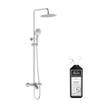 Vitra - Colonne de douche ou bain douche thermostatique Aquaheat Bliss 250 + Nettoyant Briochin